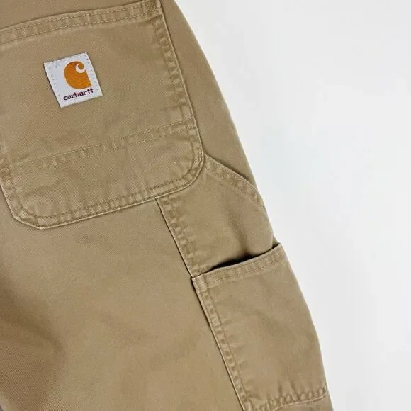 Carhartt B324 DKH Pants Men's 30x30 Work Relaxed Fit Tan Utility Carpenter - Picture 8 of 16